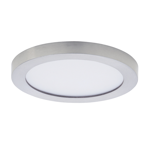 Maxim Chip 1-Light 5.25" Wide Satin Nickel Flush Mount Light 57690WTSN